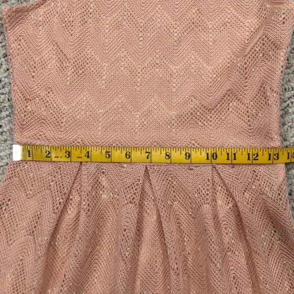Y2K Peach Pink Owl Apparel Sleeveless Skater Fit and Flare Dress - Size Small - Picture 7 of 11